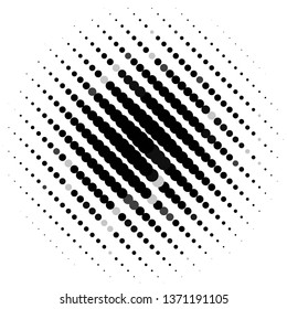 Vintage halftone monochrome geometric texture background. Vector Abstract Texture