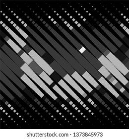 Vintage halftone monochrome geometric texture background. Vector Abstract Texture
