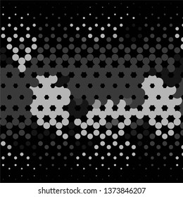 Vintage halftone monochrome geometric texture background. Vector Abstract Texture