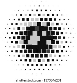 Vintage halftone monochrome geometric texture background. Vector Abstract Texture