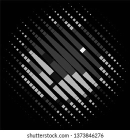 Vintage halftone monochrome geometric texture background. Vector Abstract Texture