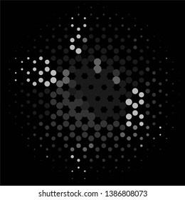 Vintage halftone monochrome geometric texture background. Vector Abstract Texture