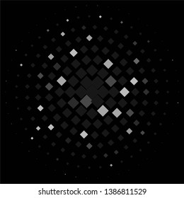 Vintage halftone monochrome geometric texture background. Vector Abstract Texture