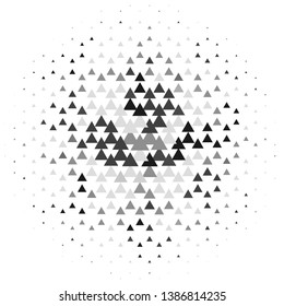 Vintage halftone monochrome geometric texture background. Vector Abstract Texture