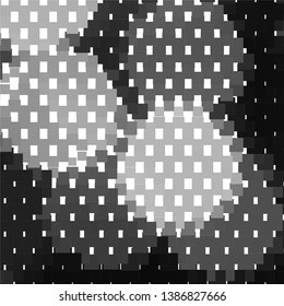 Vintage halftone monochrome geometric texture background. Vector Abstract Texture