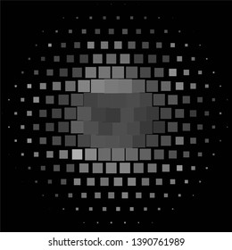 Vintage halftone monochrome geometric texture background. Vector Abstract Texture