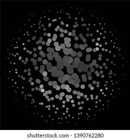 Vintage halftone monochrome geometric texture background. Vector Abstract Texture