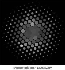 Vintage halftone monochrome geometric texture background. Vector Abstract Texture
