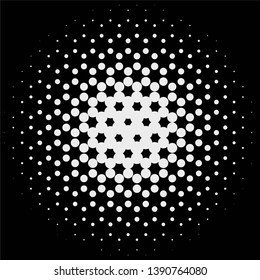 Vintage halftone monochrome geometric texture background. Vector Abstract Texture