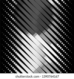 Vintage halftone monochrome geometric texture background. Vector Abstract Texture