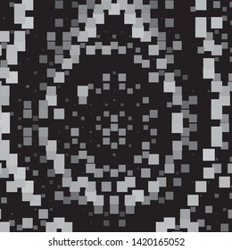 Vintage halftone monochrome geometric texture background. Vector Abstract Texture