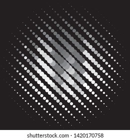 Vintage halftone monochrome geometric texture background. Vector Abstract Texture