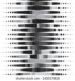 Vintage halftone monochrome geometric texture background. Vector Abstract Texture