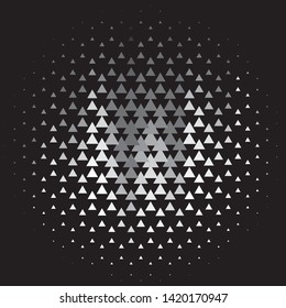 Vintage halftone monochrome geometric texture background. Vector Abstract Texture