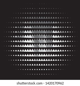 Vintage halftone monochrome geometric texture background. Vector Abstract Texture