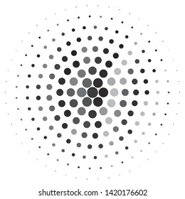Vintage halftone monochrome geometric texture background. Vector Abstract Texture