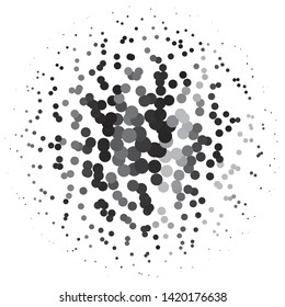 Vintage halftone monochrome geometric texture background. Vector Abstract Texture