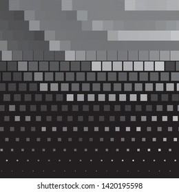 Vintage halftone monochrome geometric texture background. Vector Abstract Texture