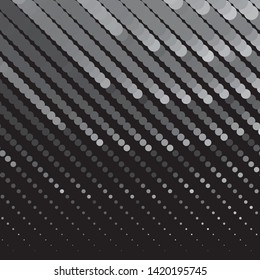 Vintage halftone monochrome geometric texture background. Vector Abstract Texture