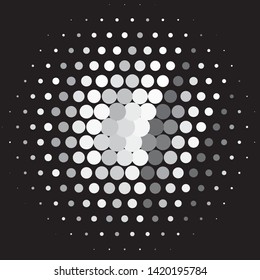 Vintage halftone monochrome geometric texture background. Vector Abstract Texture