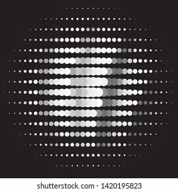 Vintage halftone monochrome geometric texture background. Vector Abstract Texture