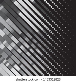 Vintage halftone monochrome geometric texture background. Vector Abstract Texture