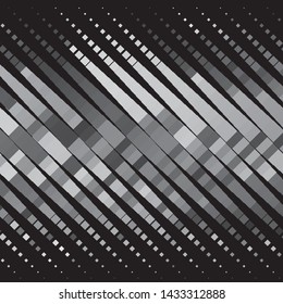 Vintage halftone monochrome geometric texture background. Vector Abstract Texture
