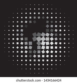Vintage halftone monochrome geometric texture background. Vector Abstract Texture