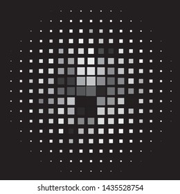 Vintage halftone monochrome geometric texture background. Vector Abstract Texture