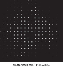 Vintage halftone monochrome geometric texture background. Vector Abstract Texture