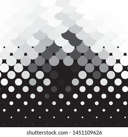 Vintage halftone monochrome geometric texture background. Vector Abstract Texture