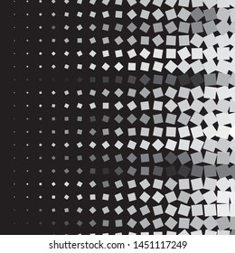 Vintage halftone monochrome geometric texture background. Vector Abstract Texture