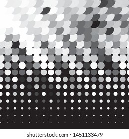 Vintage halftone monochrome geometric texture background. Vector Abstract Texture
