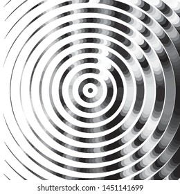 Vintage halftone monochrome geometric texture background. Vector Abstract Texture