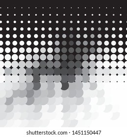 Vintage halftone monochrome geometric texture background. Vector Abstract Texture