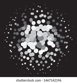 Vintage halftone monochrome geometric texture background. Vector Abstract Texture