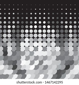 Vintage halftone monochrome geometric texture background. Vector Abstract Texture