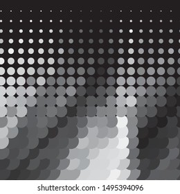 Vintage halftone monochrome geometric texture background. Vector Abstract Texture