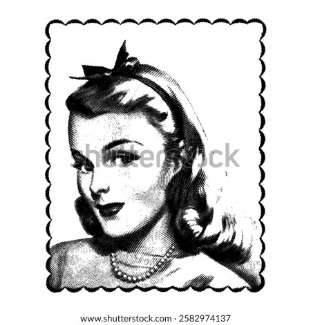 Similar – Image, Stock Photo Artistic retro aesthetic portrait