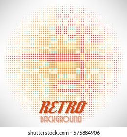 vintage halftone style background Design Template Vector Illustration