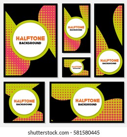 vintage halftone style background Design Template,Vector Illustration