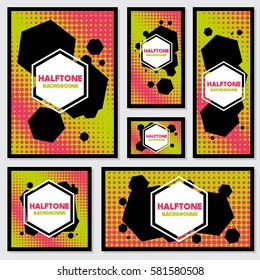 vintage halftone style background Design Template,Vector Illustration