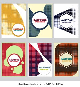 vintage halftone style background Design Template Vector Illustration