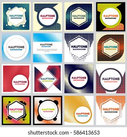 vintage halftone style background Design Template,Vector Illustration