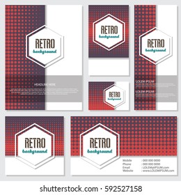 vintage halftone style background Design Template,Vector Illustration