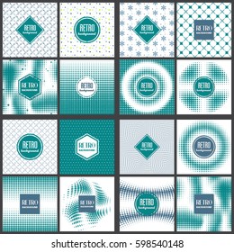 vintage halftone style background Design Template,Vector Illustration