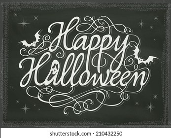 Vintage Halloween background chalkboard