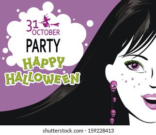 Vintage Halloween Background. Vector illustration