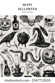Vintage Halloween banner design