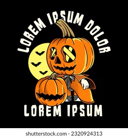 vintage Halloween character vector illustration